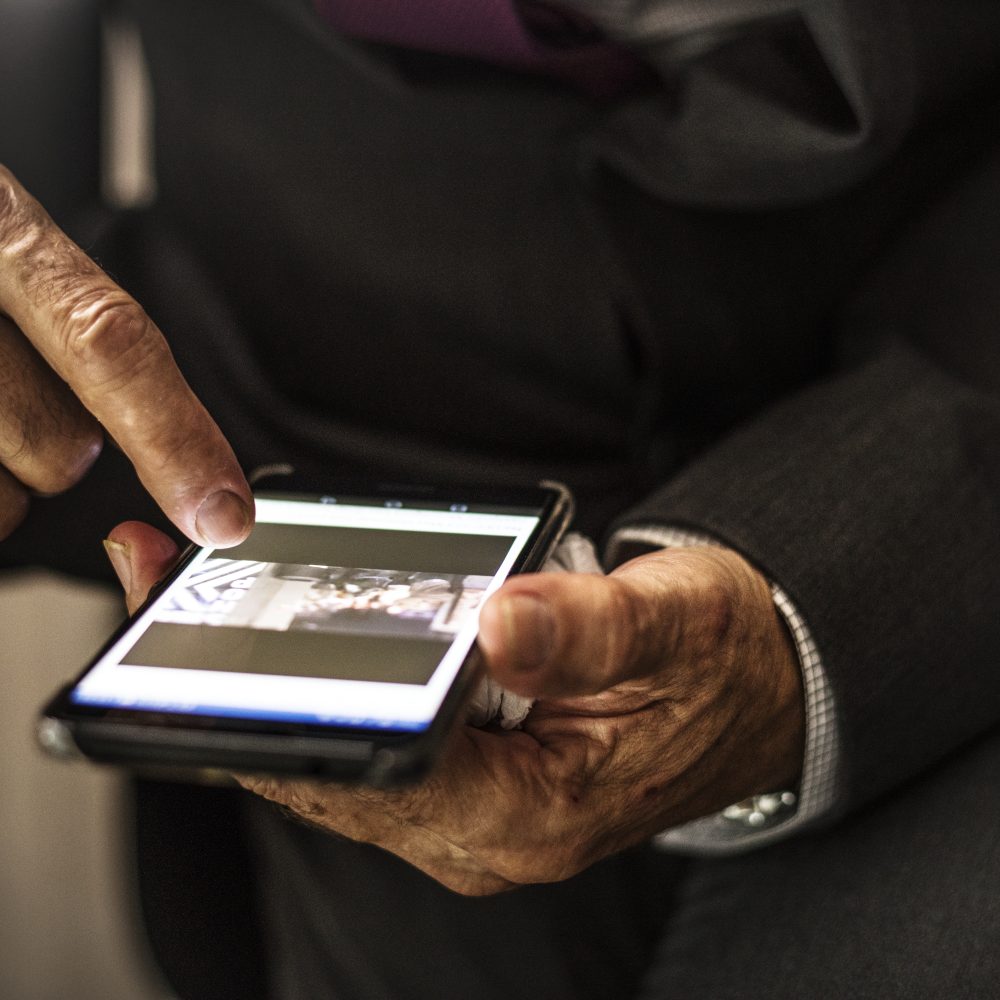 Businessman using his mobile phone